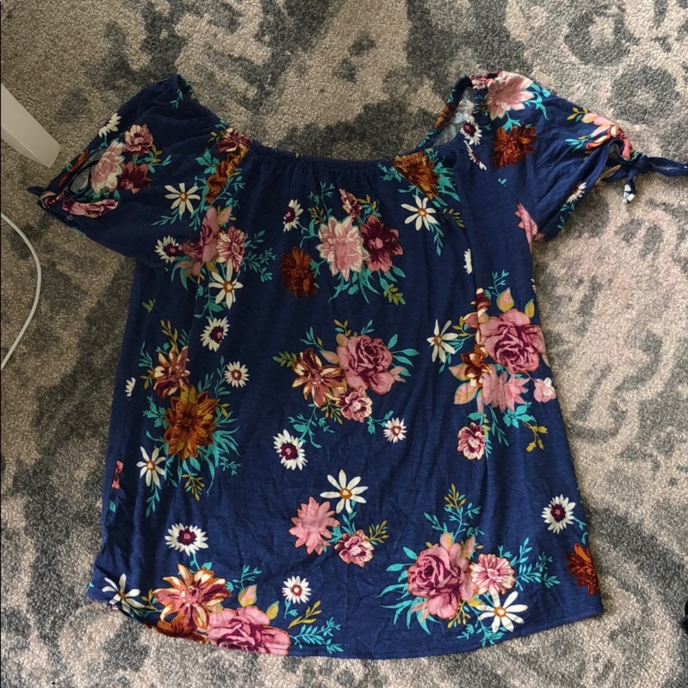 Pink rose floral shirt